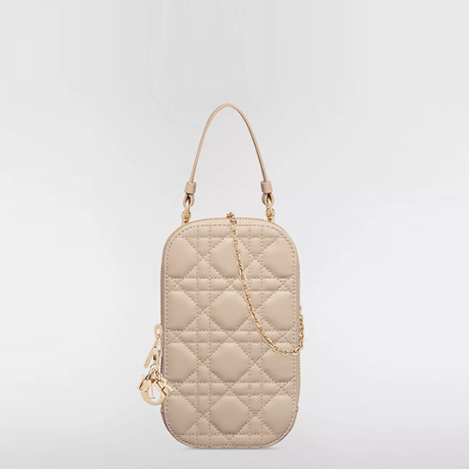 디올 여성 레이디 디올 Call'in 휴대폰 홀더 Dior Lady Dior Call'in Phone Holder 베이지
