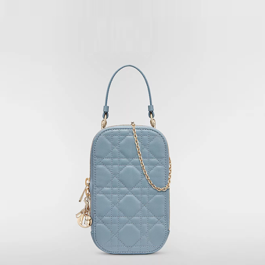 디올 여성 레이디 디올 Call'in 휴대폰 홀더  Dior Lady Dior Call'in Phone Holder 클라우드 블루