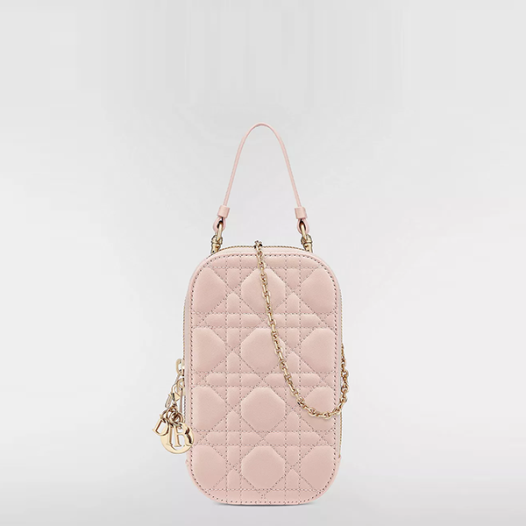 디올 여성 레이디 디올 Call'in 휴대폰 홀더  Dior Lady Dior Call'in Phone Holder 파우더 핑크