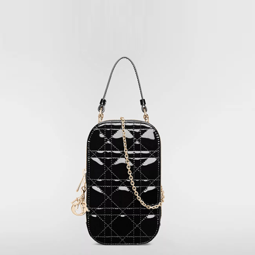 디올 여성 페이던트 레이디 디올 Call'in 휴대폰 홀더  Dior Lady Dior Call'in Phone Holder 블랙