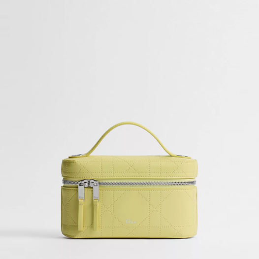 디올 여성 트리아농 소프트 베니티 백 미니 - Dior Trianon Soft Mini Vanity Bag-미모사 옐로우