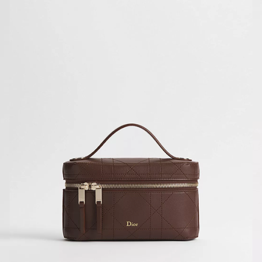 디올 여성 트리아농 소프트 베니티 백 미니 - Dior Trianon Soft Mini Vanity Bag-초코 브라운
