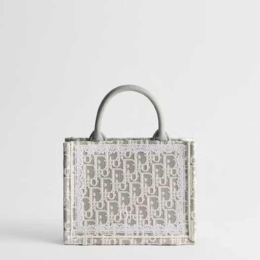 디올 여성 북 토트 미니 스트랩 백 - Dior Womens Book Tote Strap Mini Bag-라떼 그레이