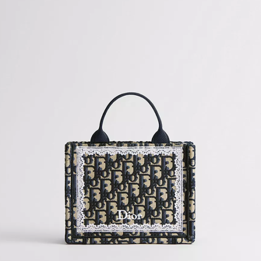 디올 여성 북 토트 미니 스트랩 백 - Dior Womens Book Tote Strap Mini Bag-블랙