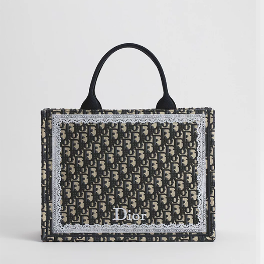 디올 여성 북 토트 스트랩 미디엄 백 - Dior Womens Book Tote Medium bag with strap-블랙