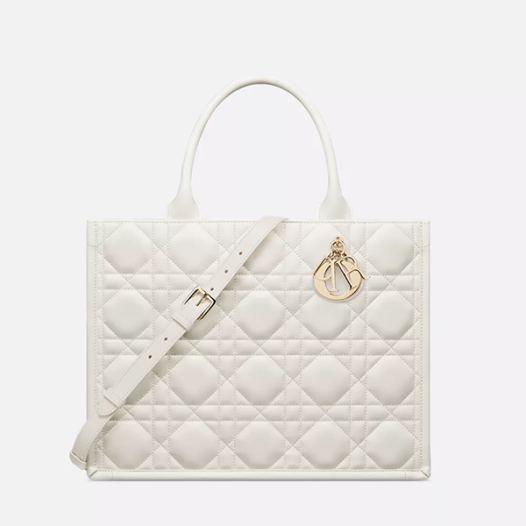 디올 여성 북 토트 스트랩 미디엄 백 - Dior Womens Book Tote Strap Medium Bag-라떼