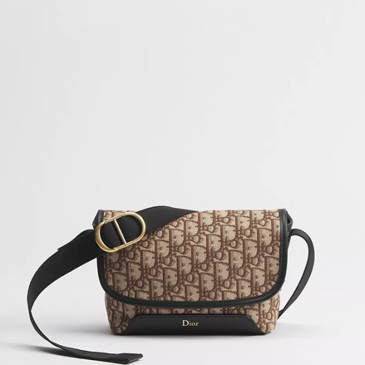 디올 남성 제트 플랩 스트랩 백 미니 - Dior Jett Mini Flap Strap Bag-브라운