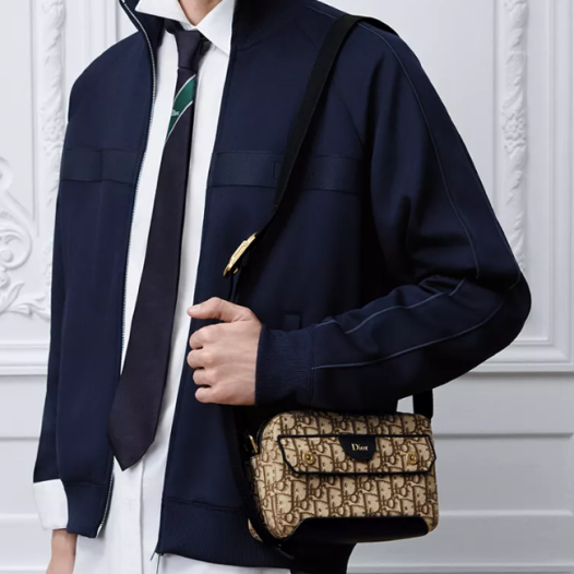 디올 남성 포켓 디올 제트 지퍼 스트랩 백 미니  Dior Pocket Dior Jet Zipper Strap Bag Mini 블랙&브라운