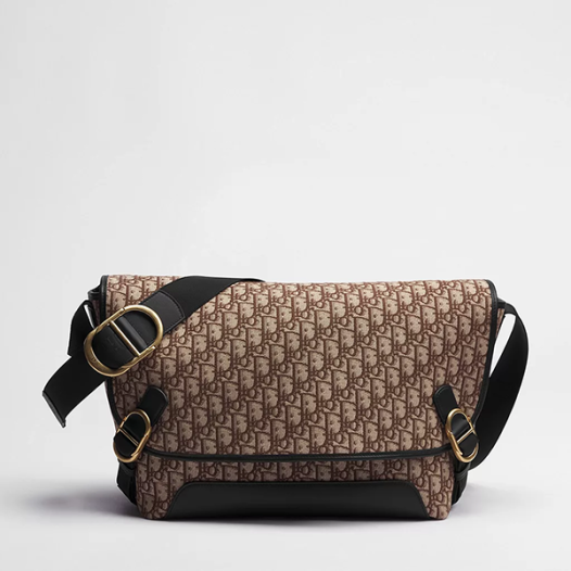 디올 남성 제트 플랩 메신저 백 라지 - Dior Jet Flap Large Messenger Bag-블랙 브라운