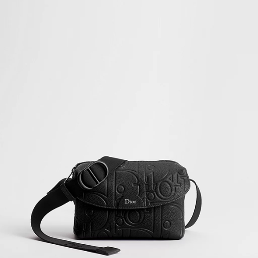 디올 남성 제트 지퍼 스트랩 백 미니 - Dior Mini Jet Zipped Strap Bag-블랙