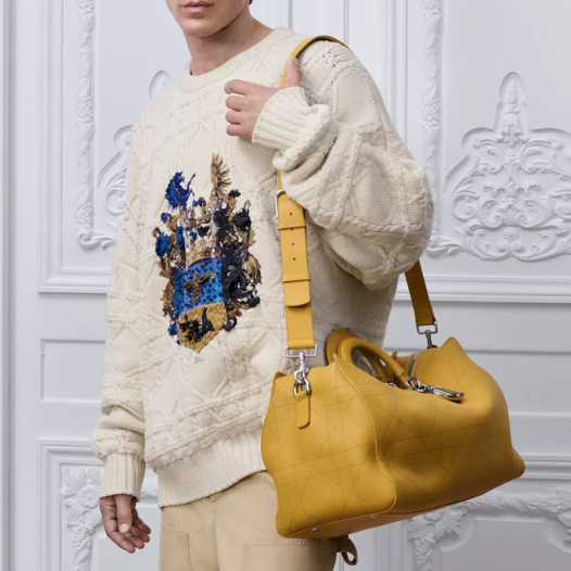 디올 남성 그랑빌 백 라지 - Dior Granville Large Bag-옐로우