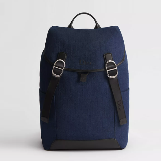 디올 남성 제트 플랩 백팩 - Dior Jett Backpack With Flap-네이비 블루