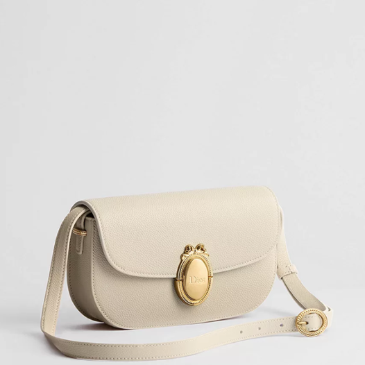 디올 여성 메달리옹 플랩 백 스몰 - Dior Médaillon Flap Bag Small-크림