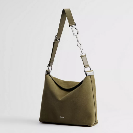 디올 여성 스웨이드 디올리 백 미디엄 - Dior Medium Diorly Bag-카키