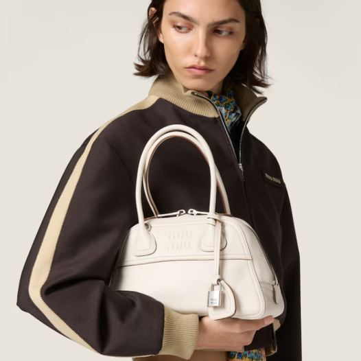 미우미우 여성 비방 나파 가죽 백 스몰 - MiuMiu Vivant Napa Leather Bag-화이트