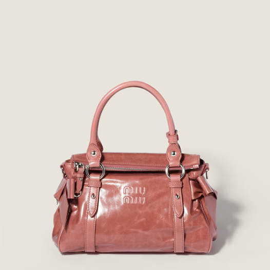 미우미우 여성 가죽 탑 핸들 백 - Miumiu Womens Leather Top Handle Bag-앤티크