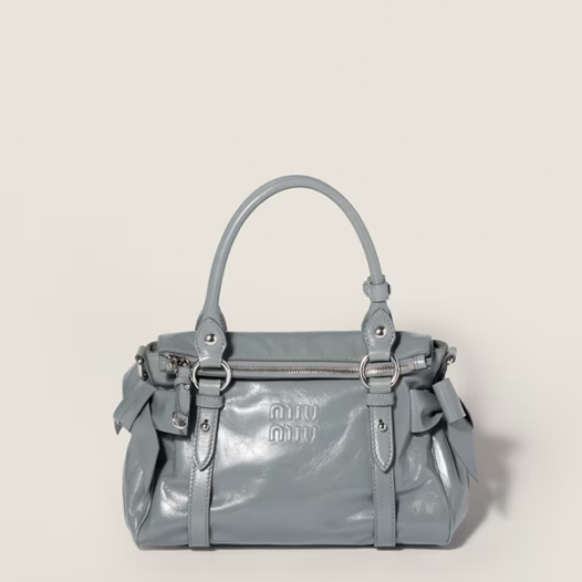 미우미우 여성 가죽 탑 핸들 백 - Miumiu Womens Leather Top Handle Bag-오팔린