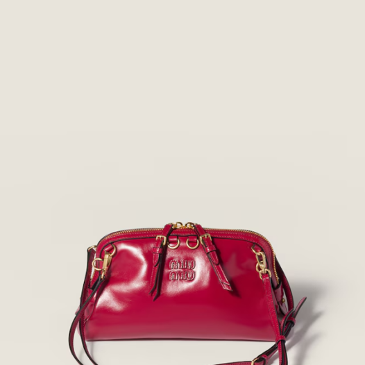 미우미우 여성 카프리스 가죽 클러치 스몰 - Miumiu Womens Caprice Leather Clutch-레드