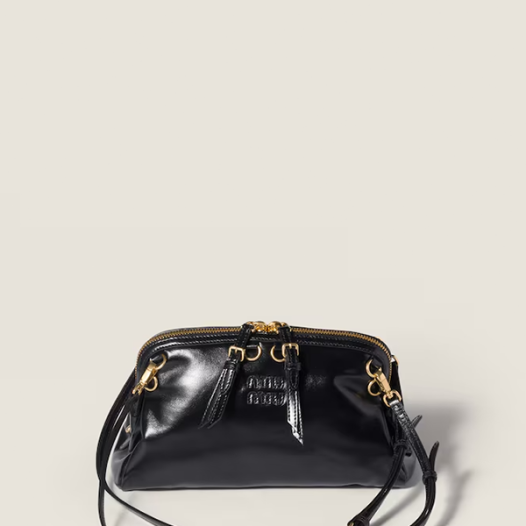 미우미우 여성 카프리스 가죽 클러치 스몰 - Miumiu Womens Caprice Leather Clutch-블랙