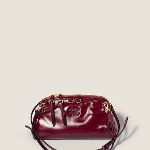 미우미우 여성 카프리스 가죽 클러치 스몰 - Miumiu Womens Caprice Leather Clutch-아마란스 레드