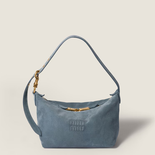 미우미우 여성 스웨이드 스피릿 가죽 백 스몰 - Miumiu Womens Spirit Nappa Leather Bag-블루