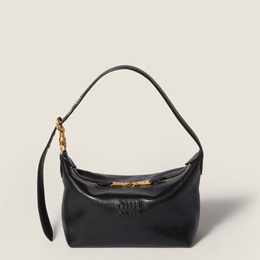 미우미우 여성 스피릿 나파 가죽 백 스몰 - Miumiu Womens Spirit Nappa Leather Bag-블랙