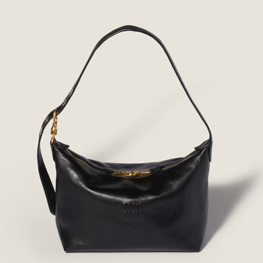 미우미우 여성 스피릿 나파 가죽 백 레귤러 - Miumiu Womens Spirit Nappa Leather Bag-블랙