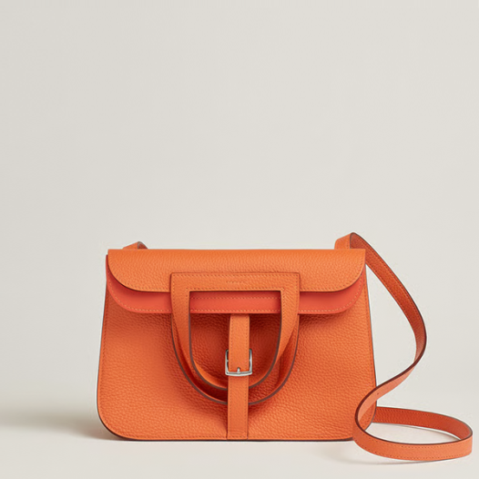 에르메스 여성 할잔 25 백 클래망스 오렌지 팔라듐 - Hermes Womens Halzan 25 Bag-오렌지