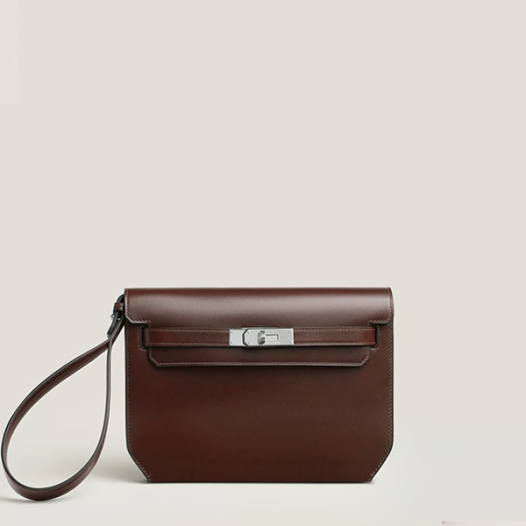 에르메스 남성 여성 켈리 데페쉬 25 파우치 복스 Terre - Hermes Unisex Kelly Depeches 25 Pouch-Terre