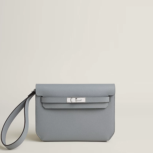 에르메스 남성 여성 켈리 데페쉬 25 파우치 앱송 Gris Pantin - Hermes Unisex Kelly Depeches 25 Pouch-Gris Pantin