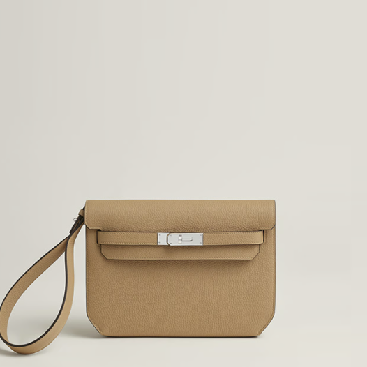 에르메스 남성 여성 켈리 데페쉬 25 파우치 토고 Poussière - Hermes Unisex Kelly Depeches 25 Pouch-Poussière