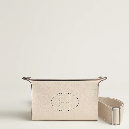 에르메스 남성 비드포쉬 벨트 백 토고 Craie- Hermès Videpoches bag-Craie