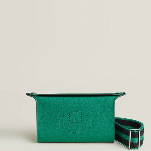 에르메스 남성 비드포쉬 벨트 백 토고 Vert Vertigo - Hermès Videpoches bag-Vert Vertigo