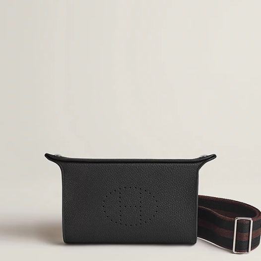 에르메스 남성 비드포쉬 벨트 백 토고 블랙- Hermès Videpoches bag-블랙