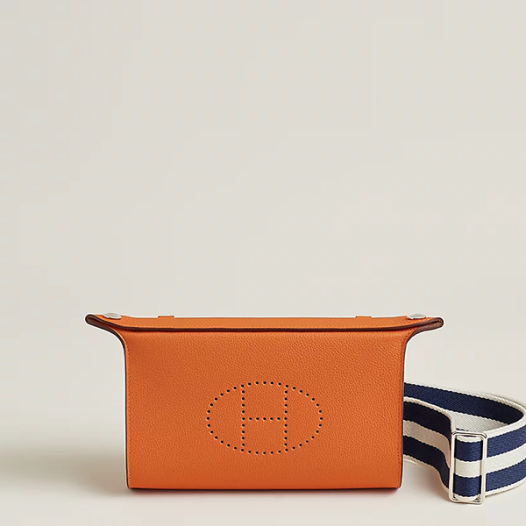 에르메스 남성 비드포쉬 벨트 백 토고 오렌지 - Hermès Videpoches bag-오렌지