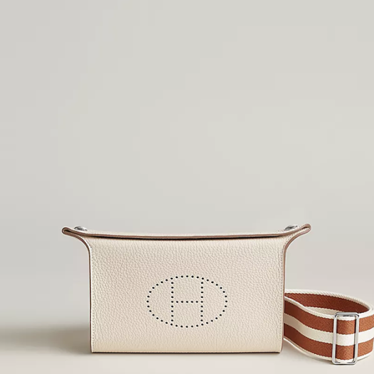 에르메스 남성 비드포쉬 벨트 백 토고 크림 - Hermès Videpoches bag-크림